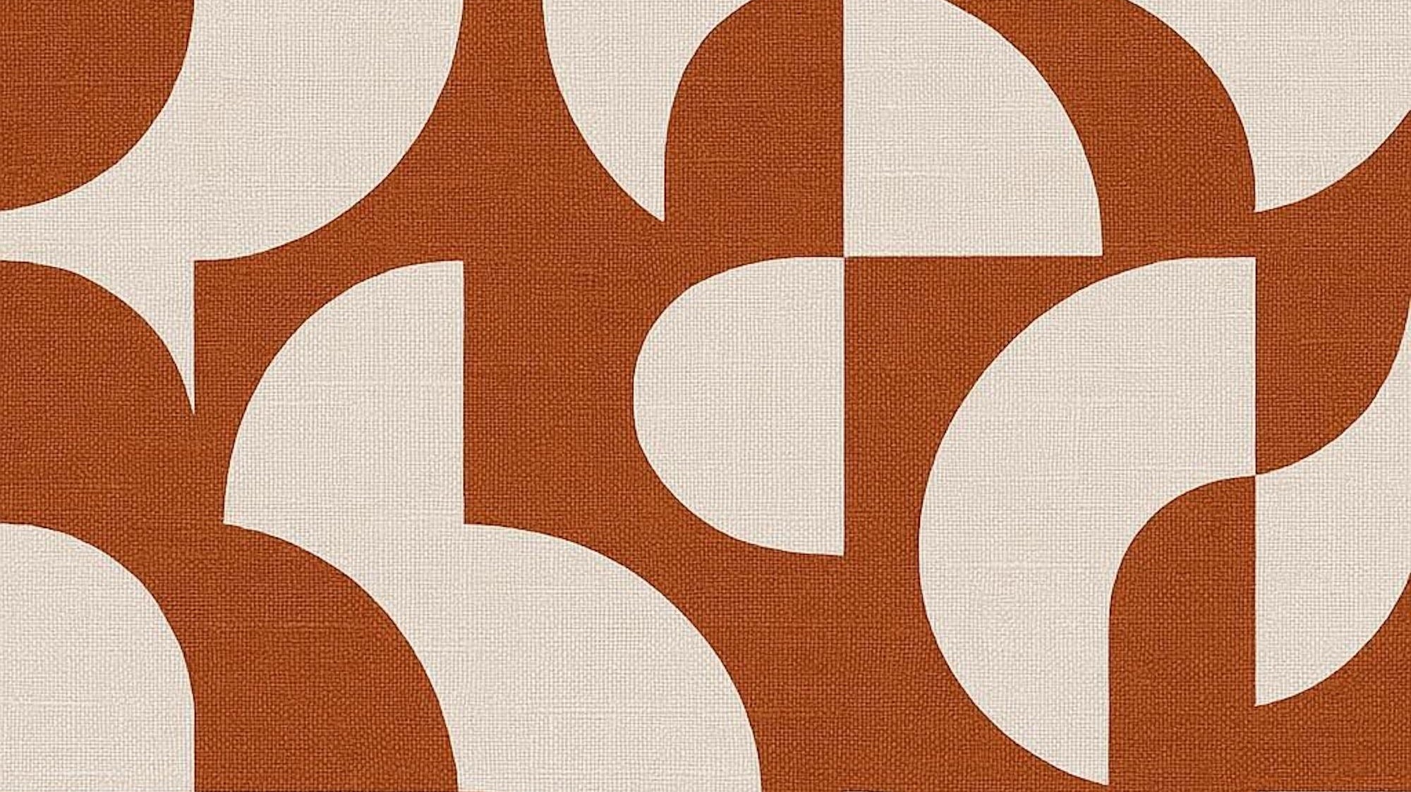 Rust Echoes Bauhaus Fabric