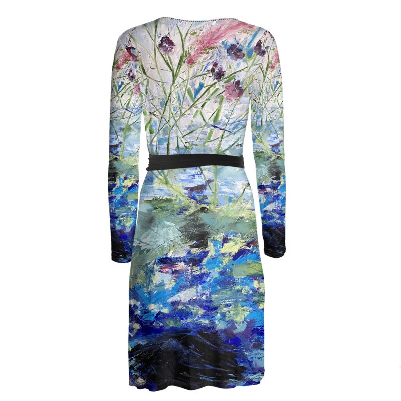 back of wrap dress layflat