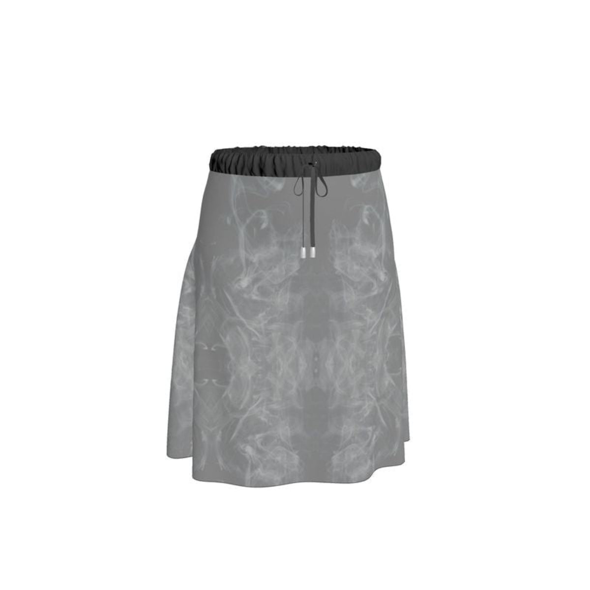 Grey Smoke Short Double Layer Midi Skirt - FABA Collection