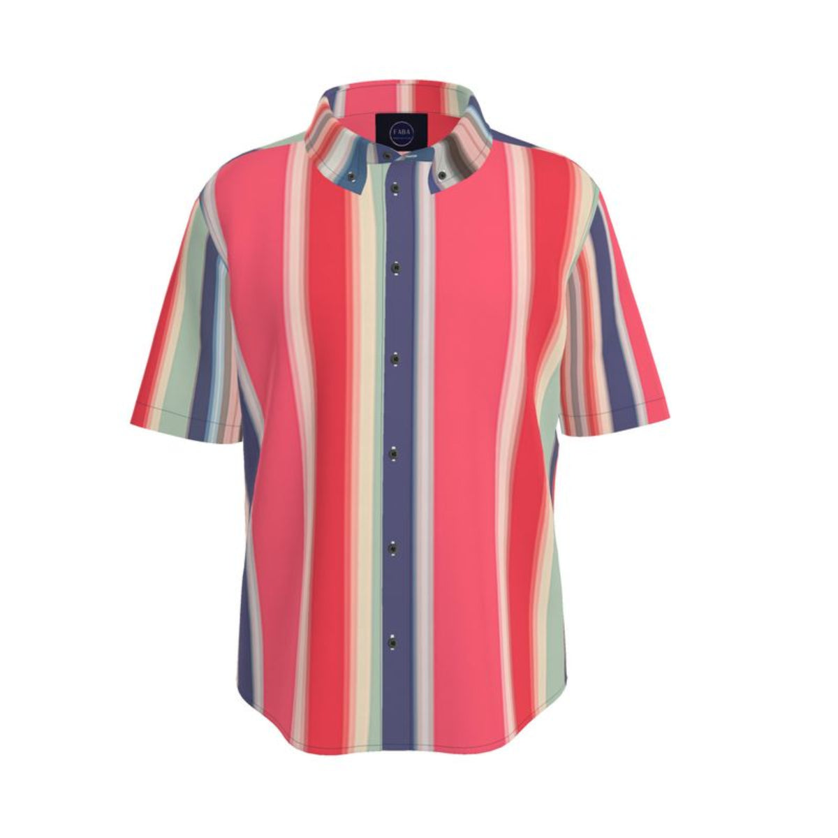 Multicolored striped shirt on a white background