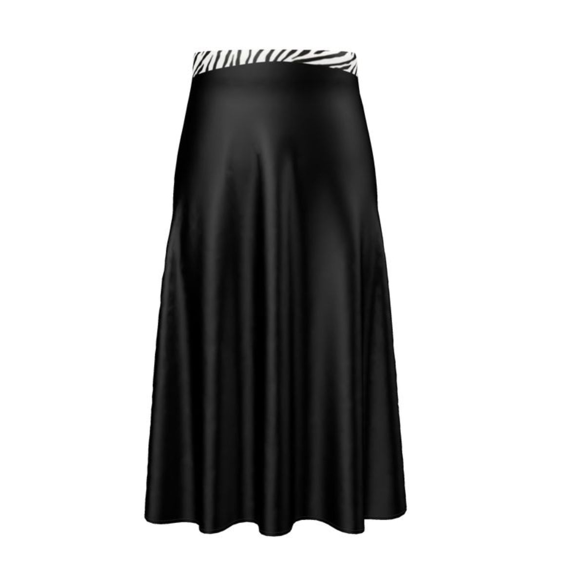 black maxi skirt zebra waitband