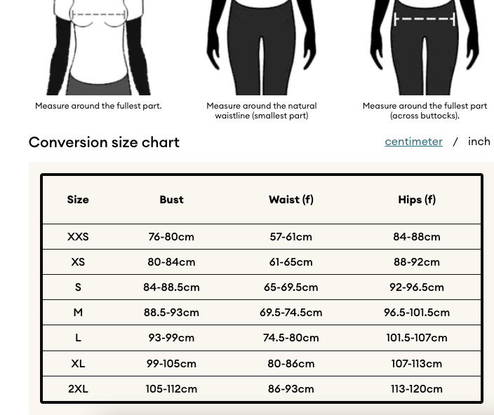 centimeter-cardigan-dress-chart