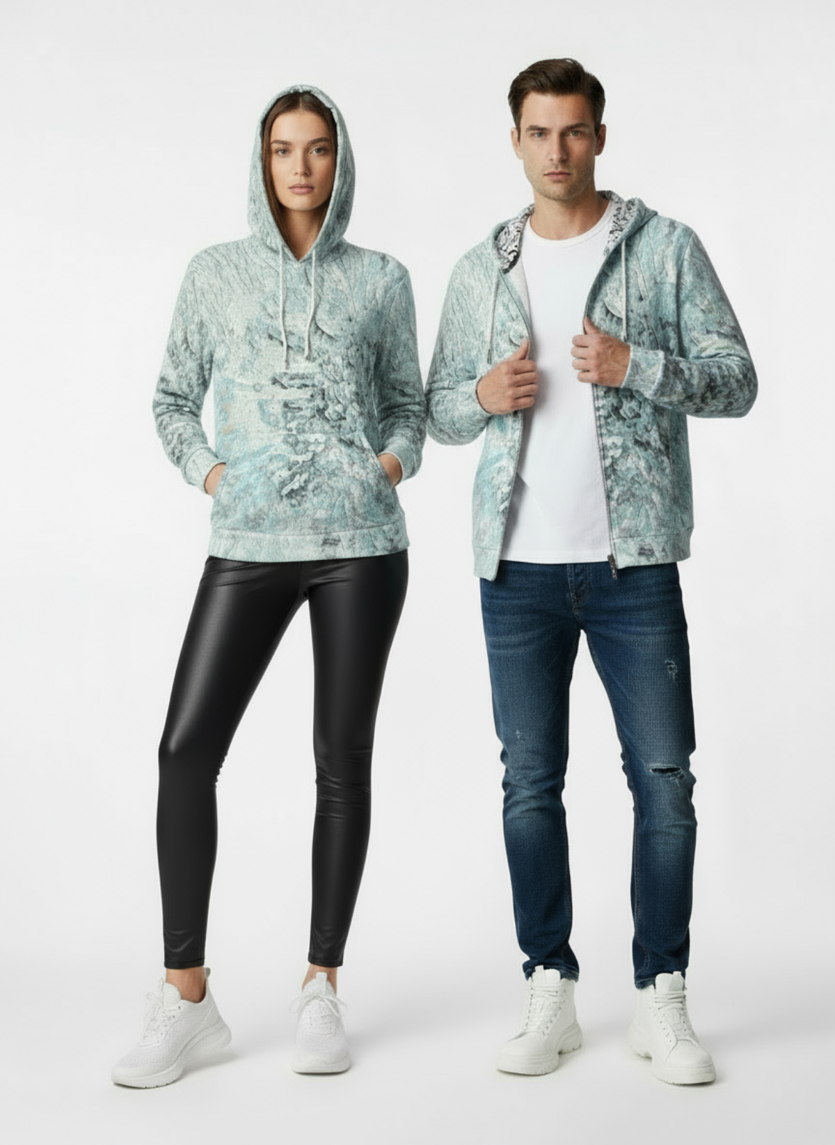 Oversized Hoodie Sparks loopback jersey relaxed unisex fit hood interior sparks graffiti 100% polyester OEKO certified handmade in London