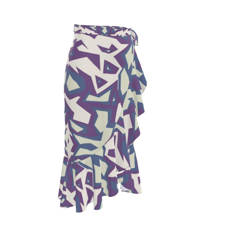 flounce skirt geo mauve