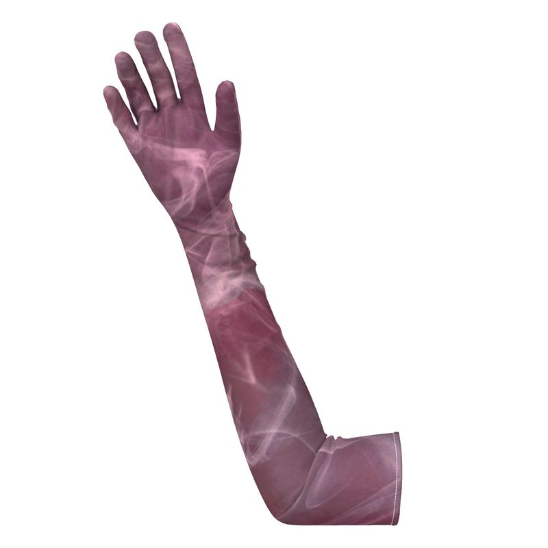 Opera Long Velvet Gloves Pink Smoke-FABA Collection
