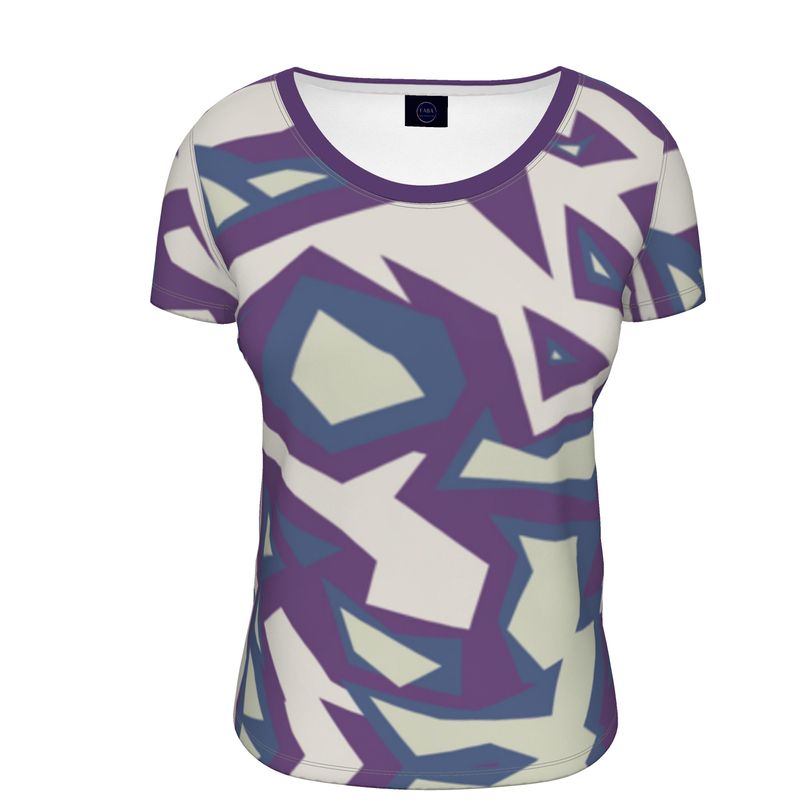 mauve geo - cotton tee