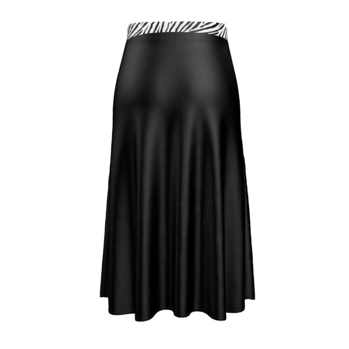 maxi skirt black zebra waistand back