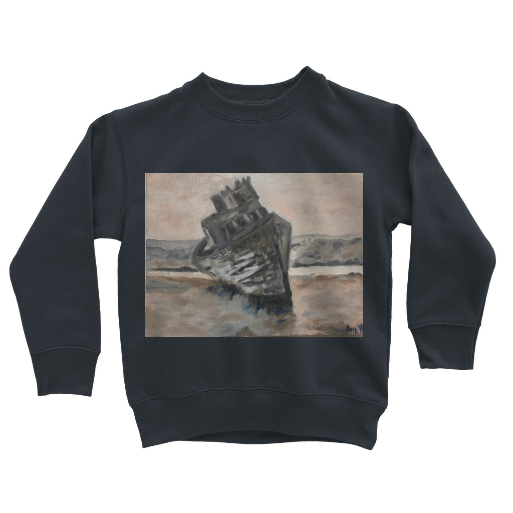 Sunken Ship Classic Kids Cotton Sweatshirt-FABA Collection