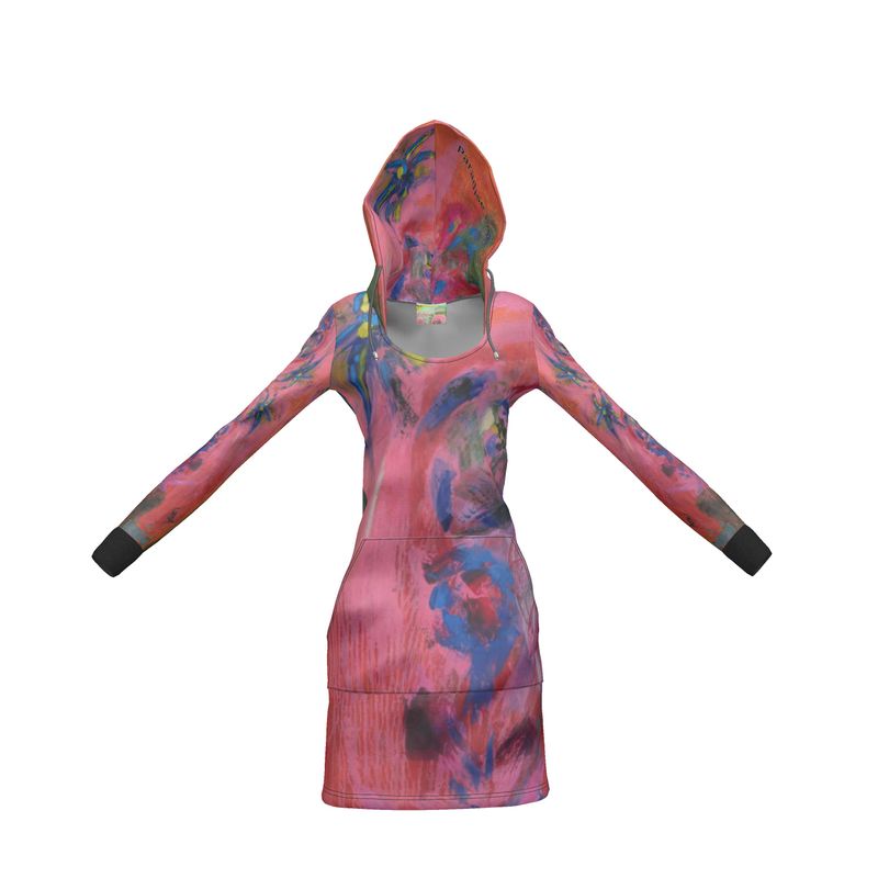 Eco-Friendly Hoodie Dress Bird of Paradise-FABA Collection