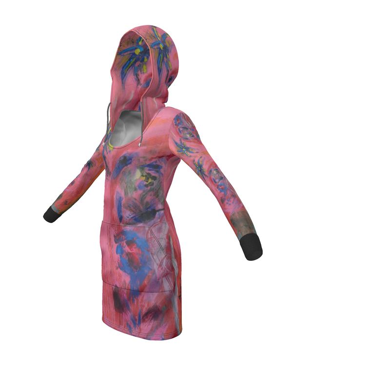 Eco-Friendly Hoodie Dress Bird of Paradise-FABA Collection