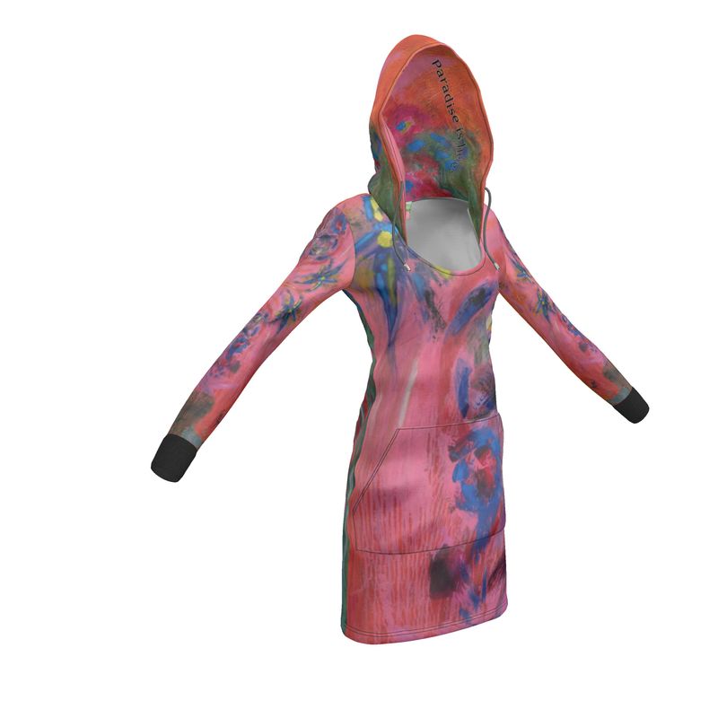 Eco-Friendly Hoodie Dress Bird of Paradise-FABA Collection