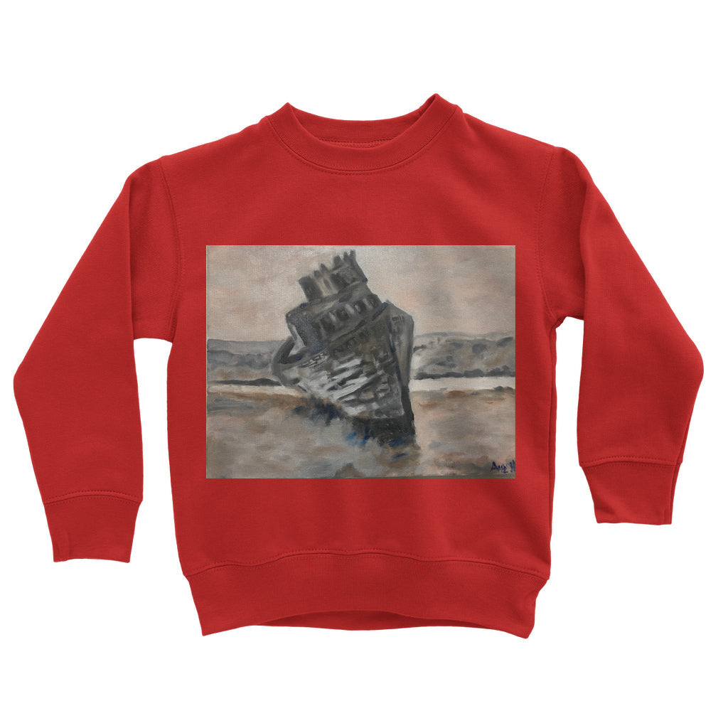 Sunken Ship Classic Kids Cotton Sweatshirt-FABA Collection