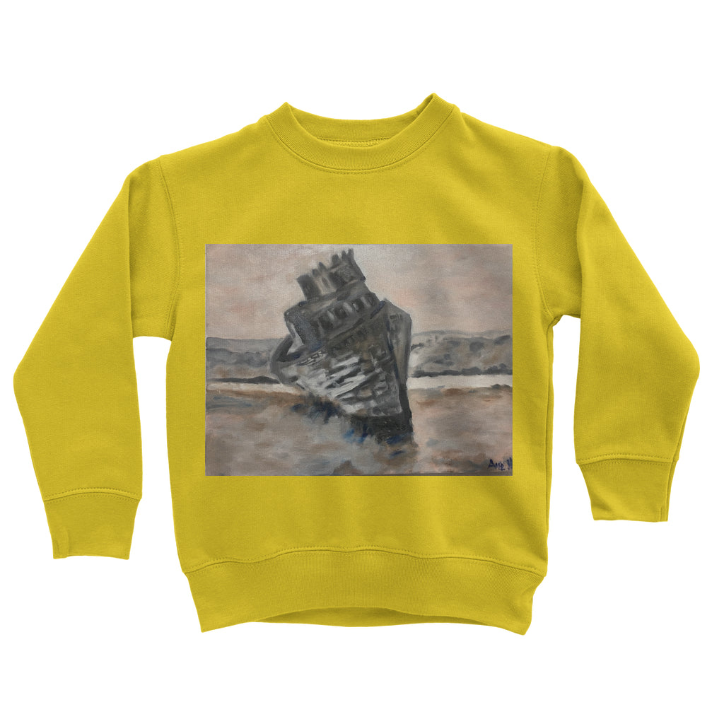 Sunken Ship Classic Kids Cotton Sweatshirt-FABA Collection