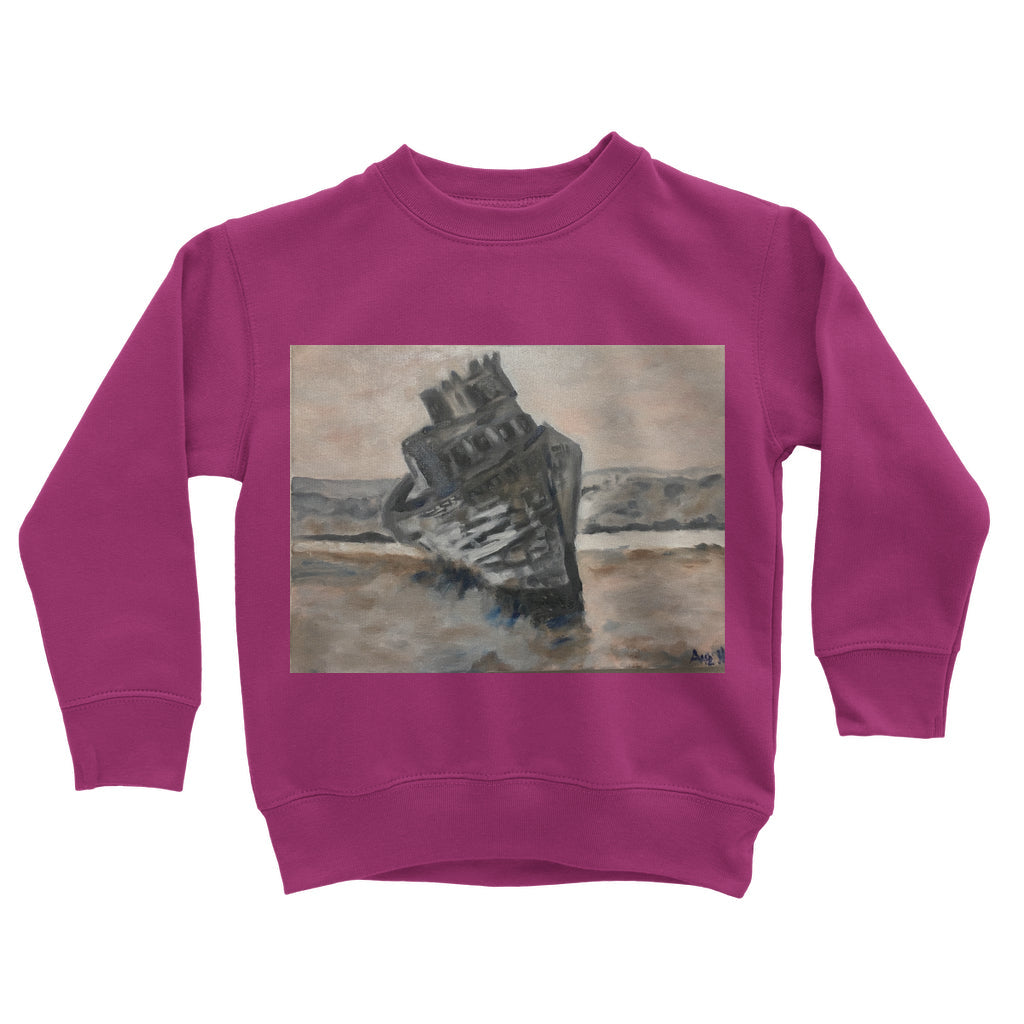 Sunken Ship Classic Kids Cotton Sweatshirt-FABA Collection