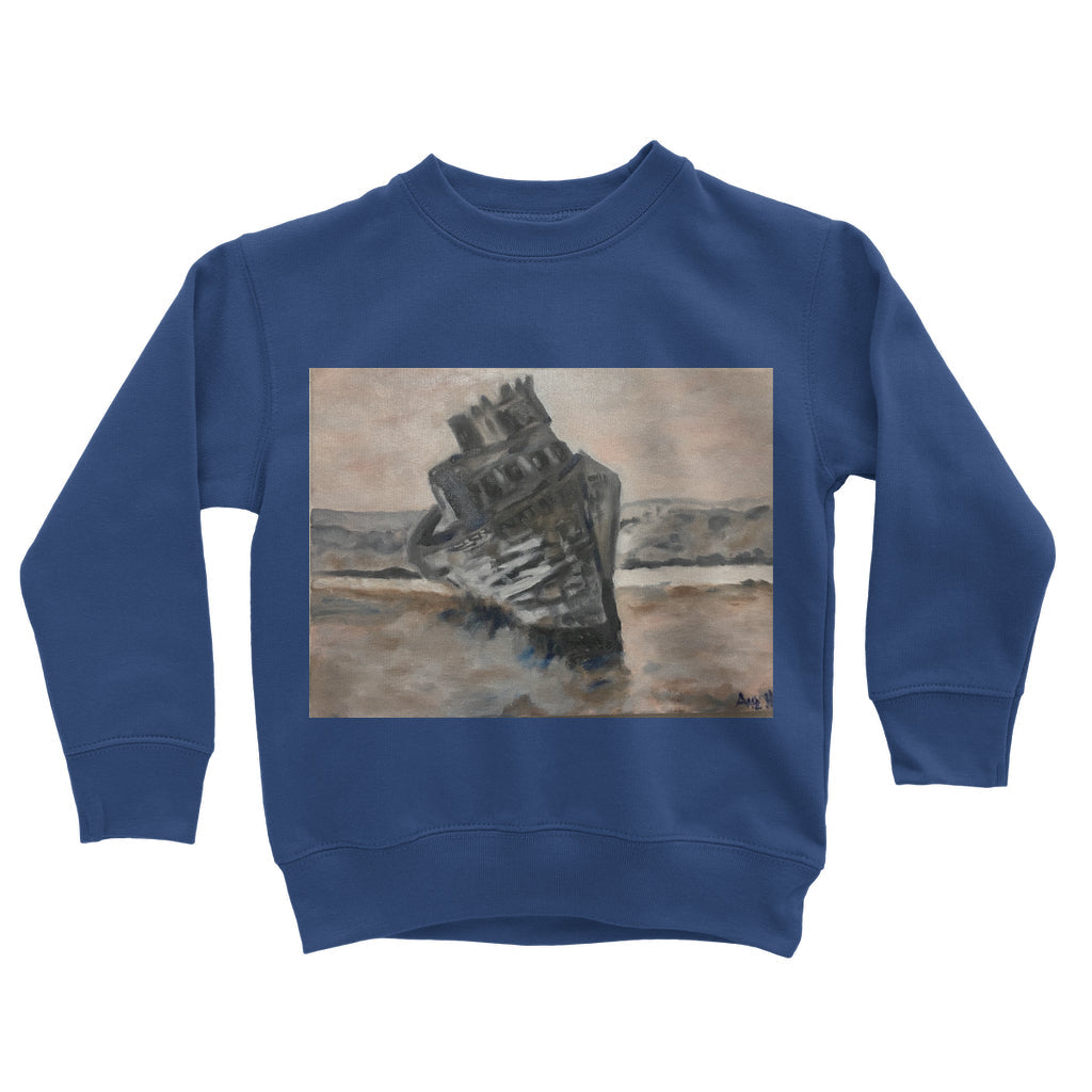 Sunken Ship Classic Kids Cotton Sweatshirt-FABA Collection