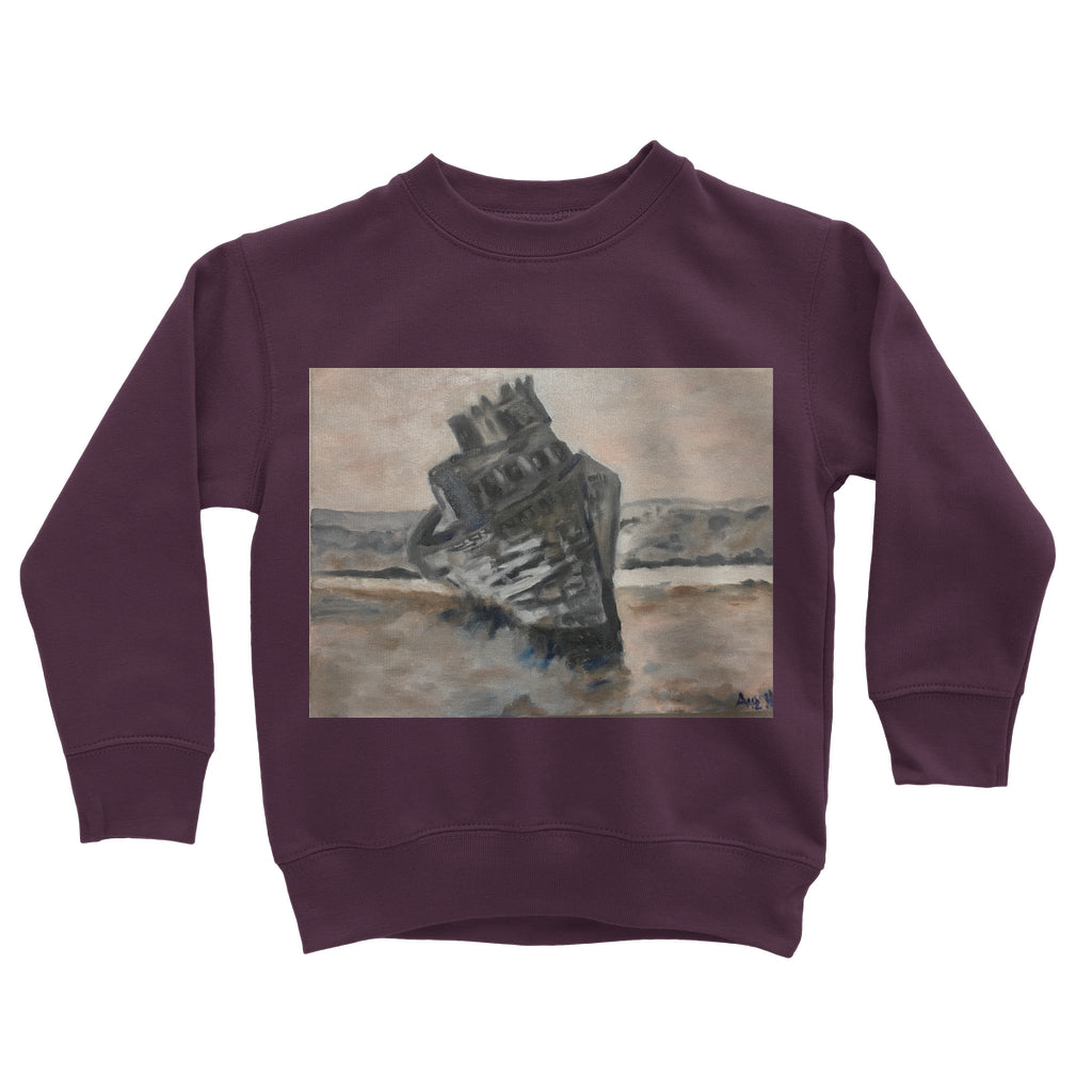Sunken Ship Classic Kids Cotton Sweatshirt-FABA Collection