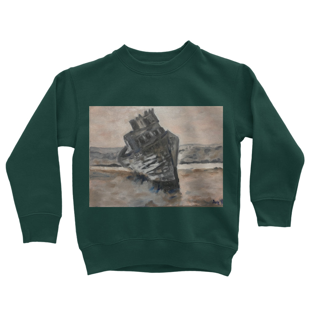 Sunken Ship Classic Kids Cotton Sweatshirt-FABA Collection