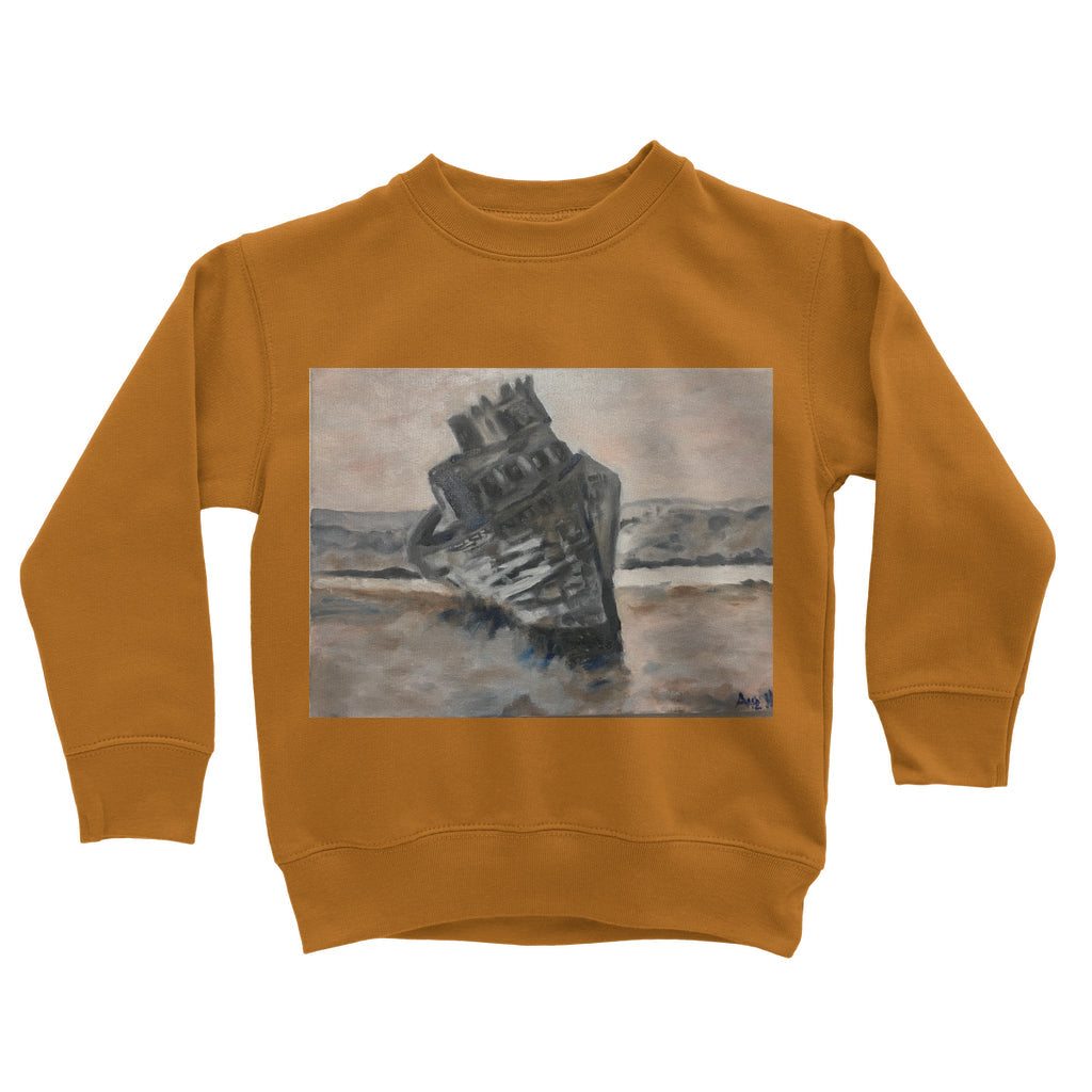Sunken Ship Classic Kids Cotton Sweatshirt-FABA Collection