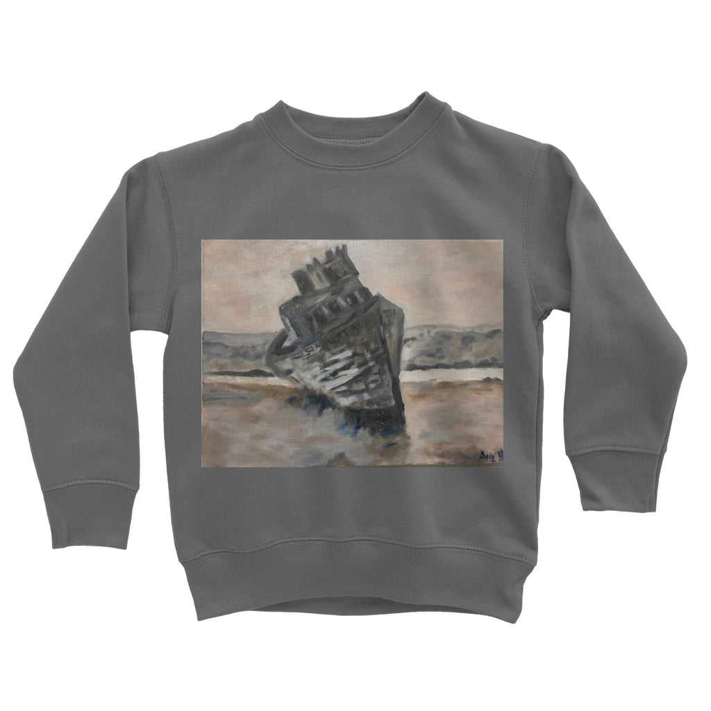 Sunken Ship Classic Kids Cotton Sweatshirt-FABA Collection