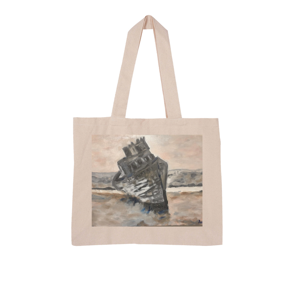 Sunken Ship Large Organic Tote Bag-FABA Collection