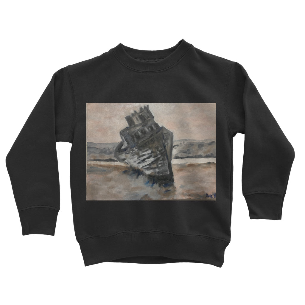 Sunken Ship Classic Kids Cotton Sweatshirt-FABA Collection
