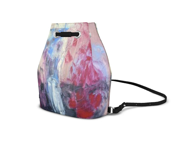 Leather Bucket Backpack Abstract Sailing-FABA Collection