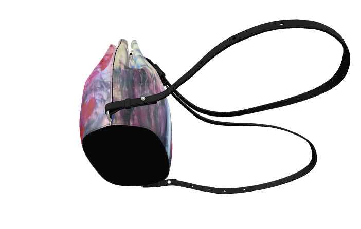 Leather Bucket Backpack Abstract Sailing-FABA Collection