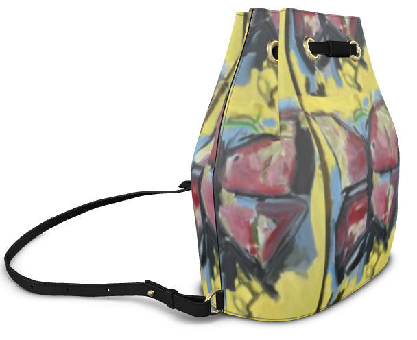 Leather Bucket Backpack Papillon-FABA Collection