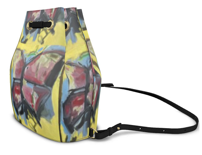 Leather Bucket Backpack Papillon-FABA Collection