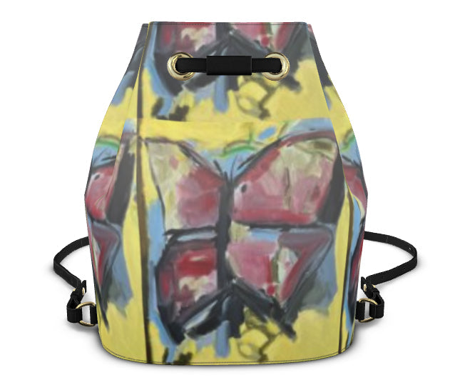 Leather Bucket Backpack Papillon-FABA Collection