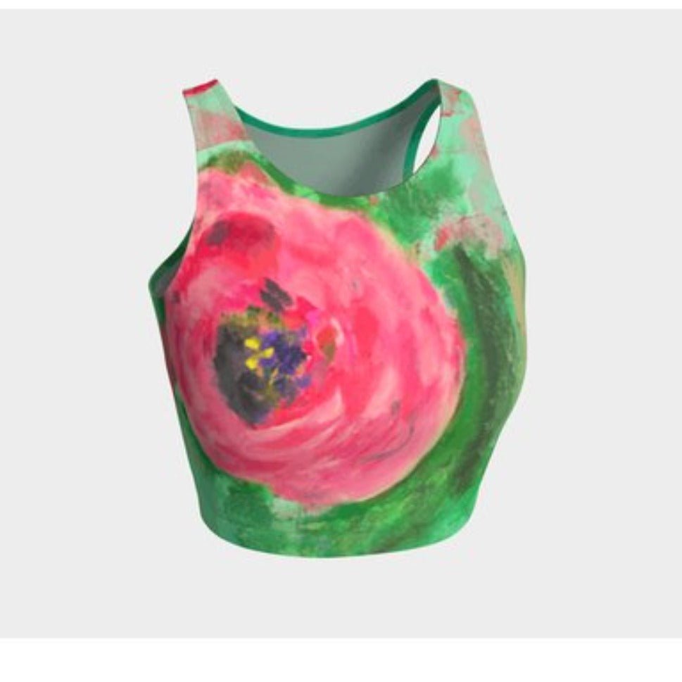Athletic Crop Tank Top Flower Power - FABA Collection