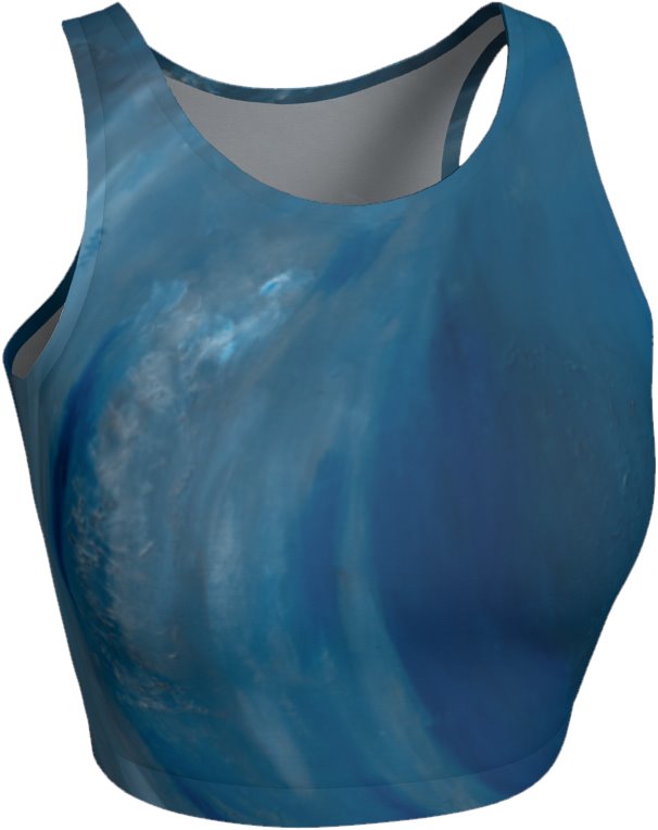 Athletic Crop Tank Top Wave - FABA Collection