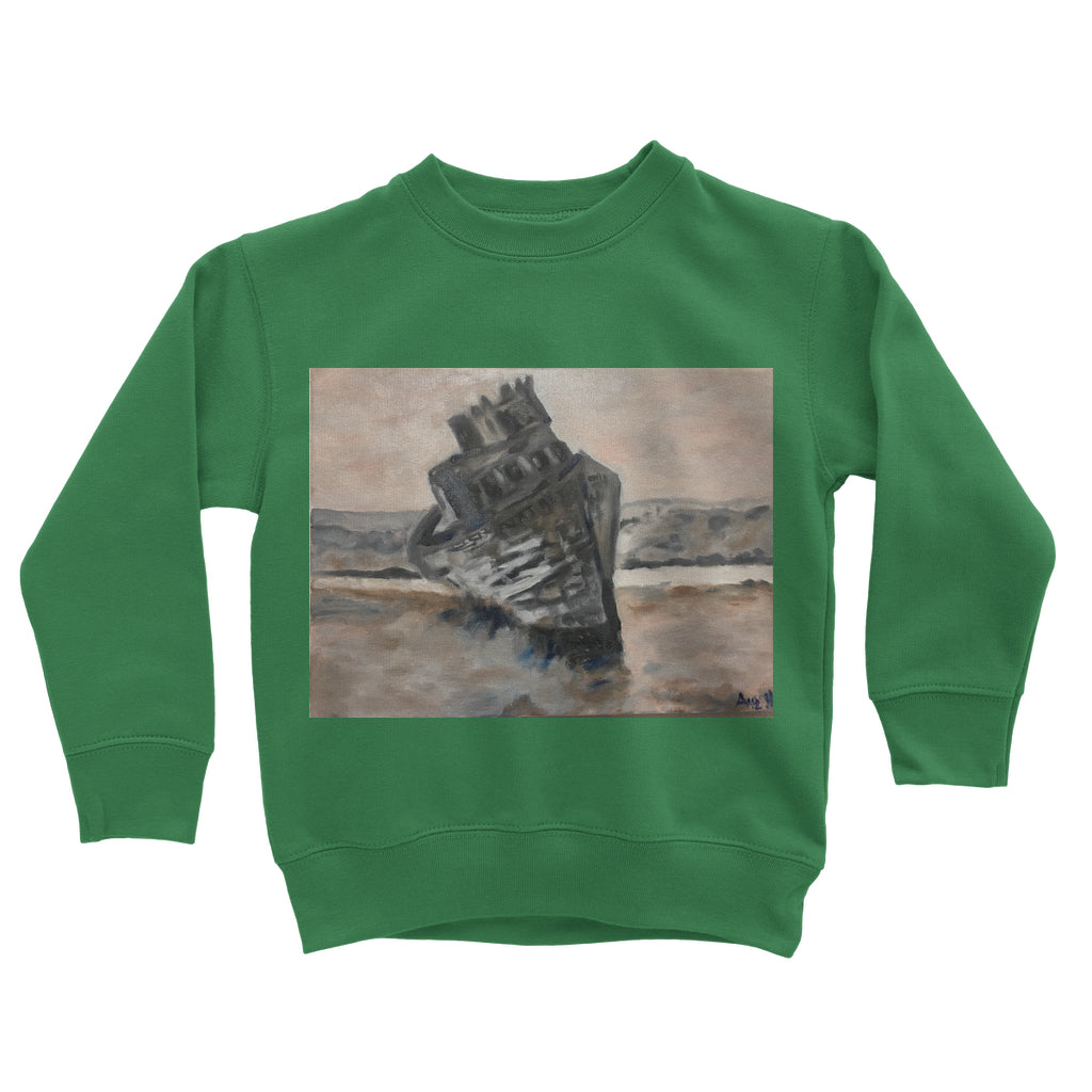 Sunken Ship Classic Kids Cotton Sweatshirt-FABA Collection