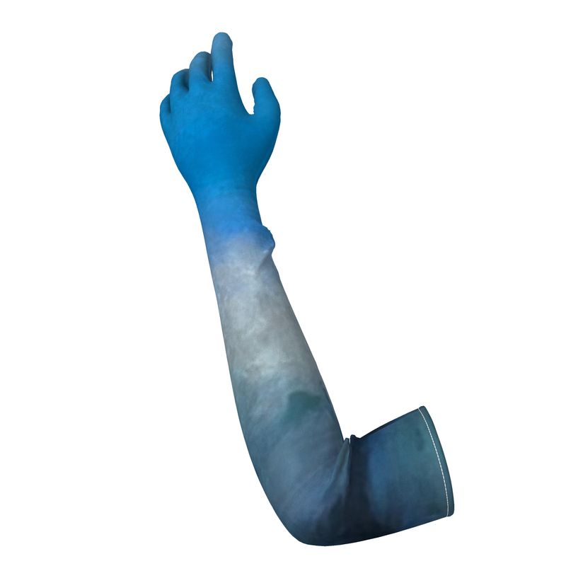 Crushed Velvet Opera Gloves Wave and Sky - FABA Collection