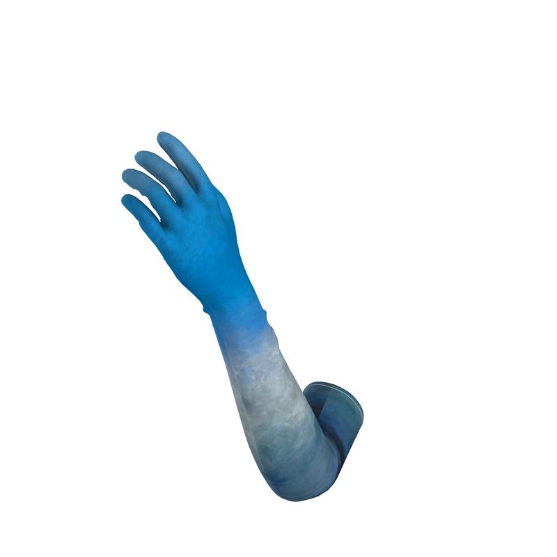 Crushed Velvet Opera Gloves Wave and Sky - FABA Collection