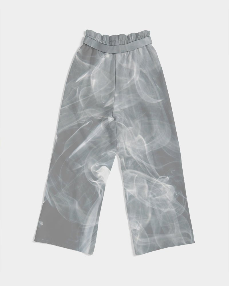 Dark Smoke Women's High-Rise Wide Leg Pants - FABA Collection