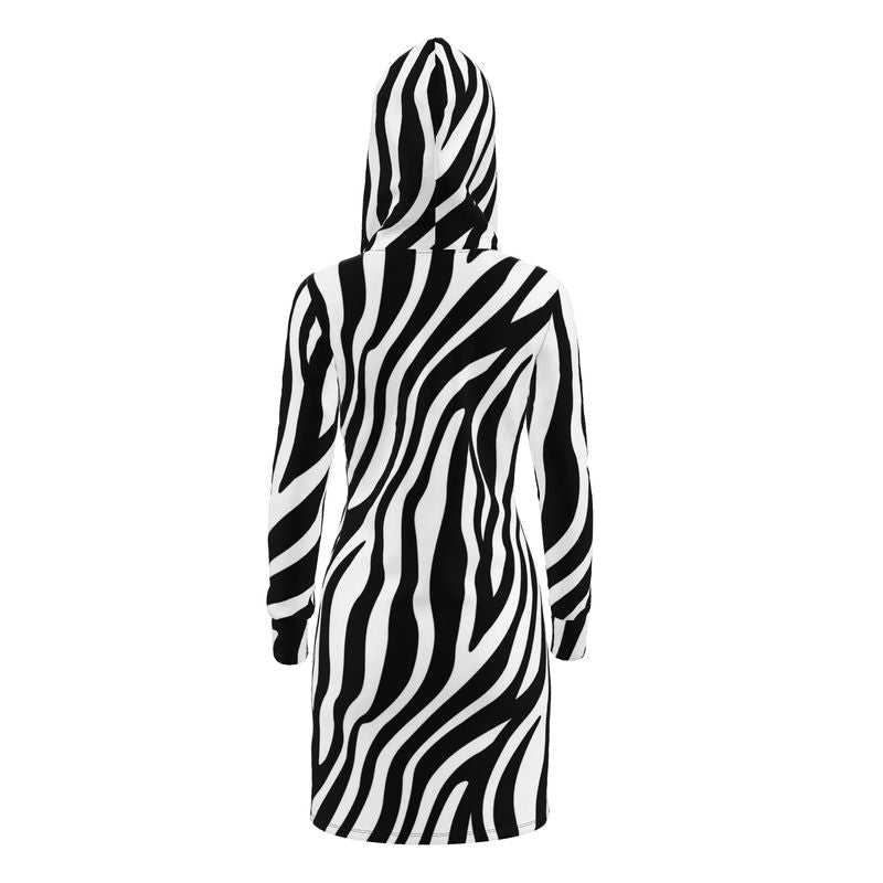 Designer Hoodie Dress Zebra - FABA Collection