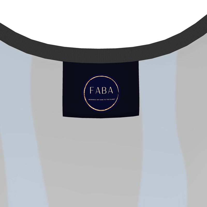 Designer Tank Tops Blue Zebra - FABA Collection