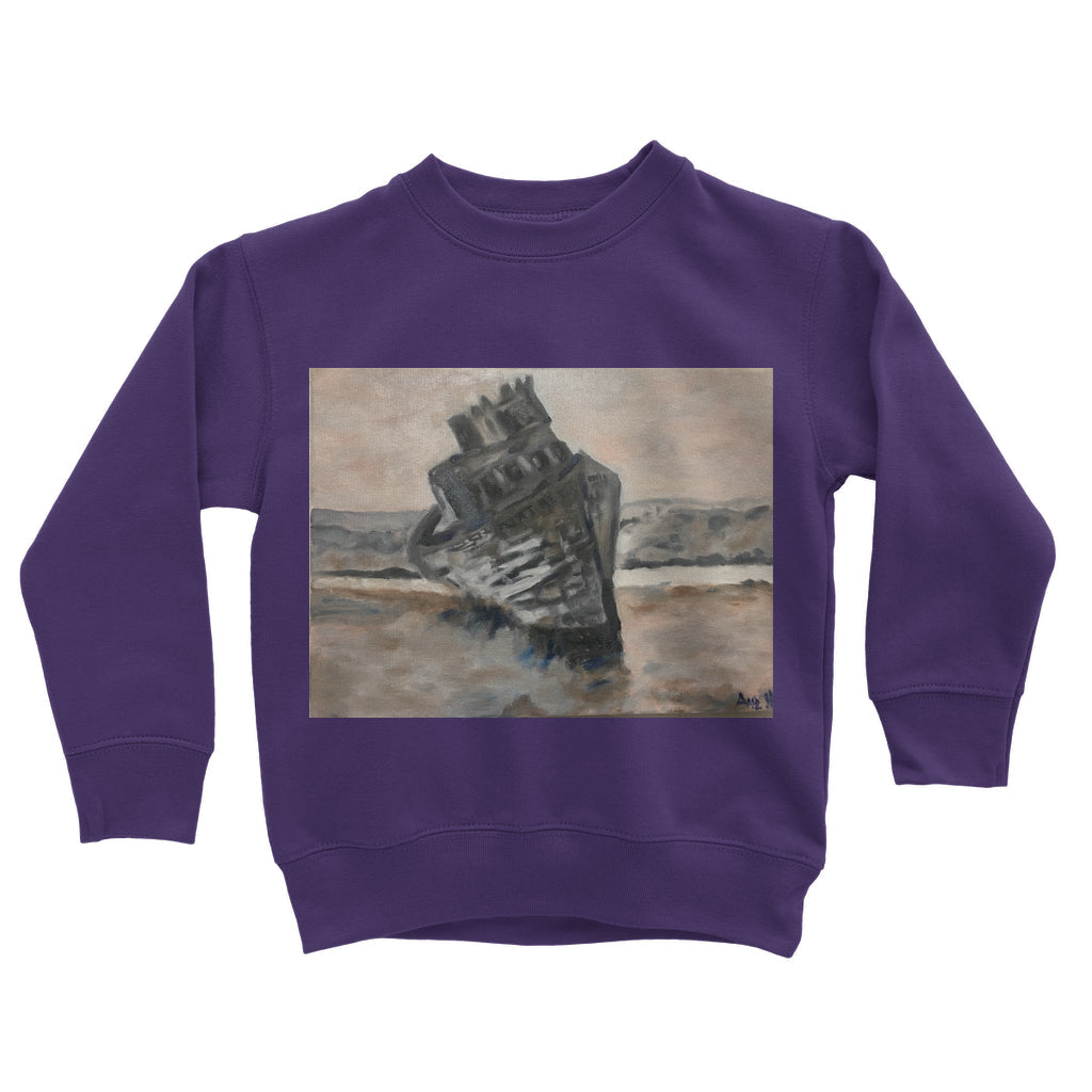 Sunken Ship Classic Kids Cotton Sweatshirt-FABA Collection