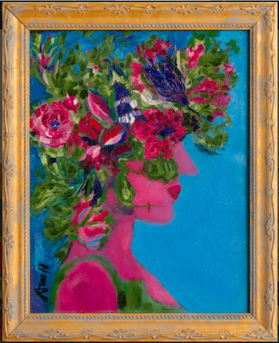 Gaia Framed in Gold Oil Painting - FABA Collection