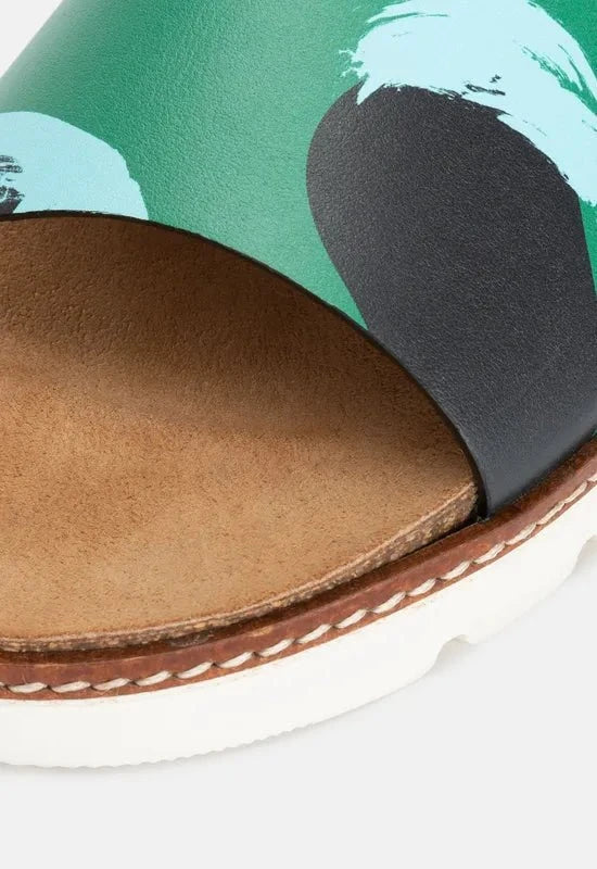 Handcrafted Sparks Women's Leather Sliders - FABA Collection