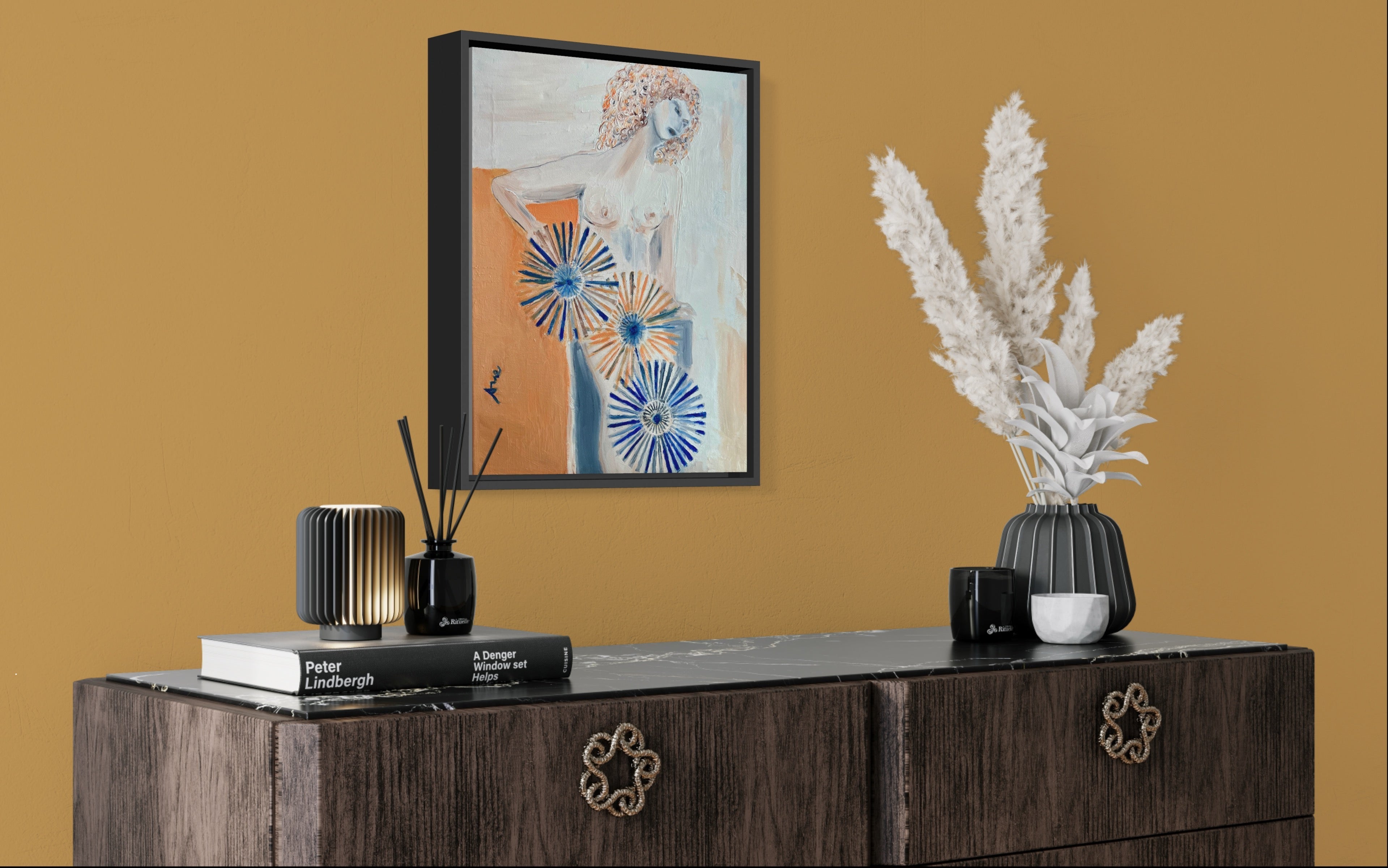 Self-Portrait -Spinning my Wheels Oil Painting-FABA Collection