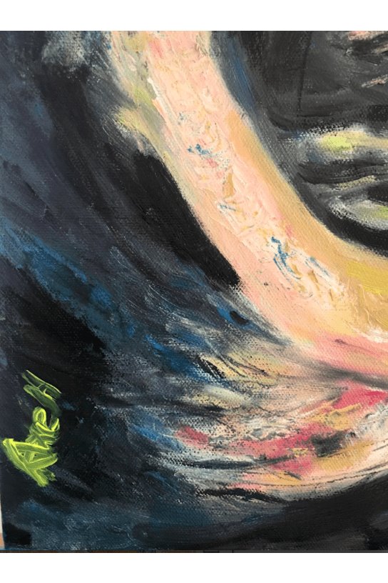 Koi On Fire Oil Painting - FABA Collection