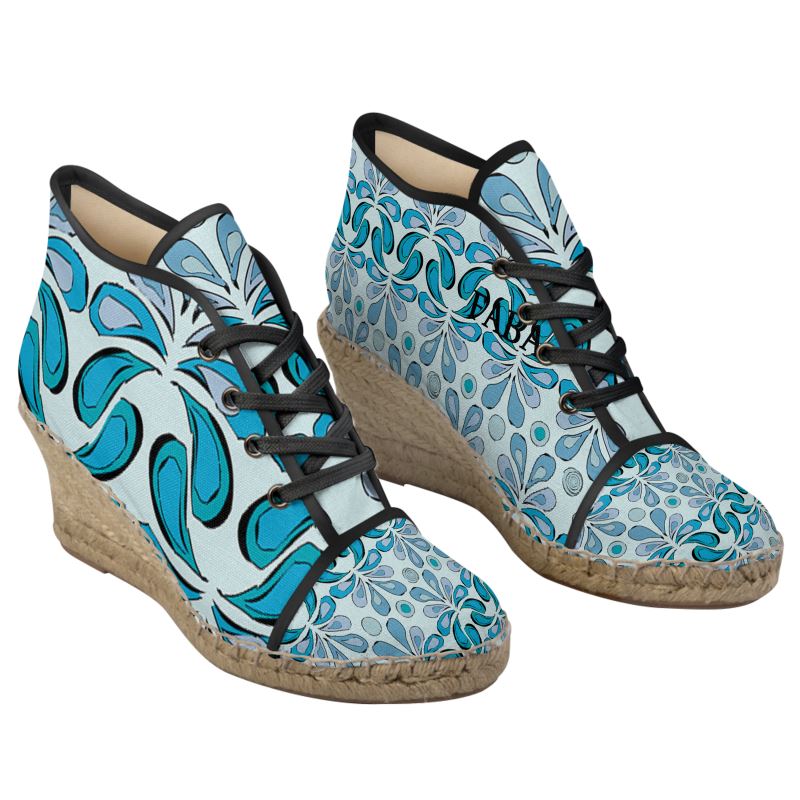 Ladies Wedge Espadrilles Raindrops - FABA Collection