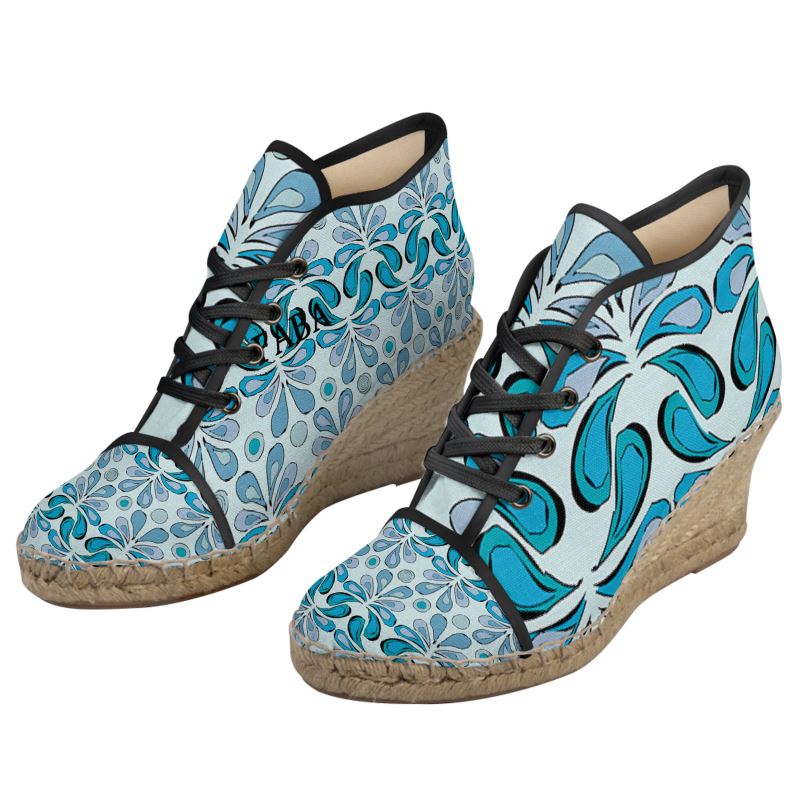 Ladies Wedge Espadrilles Raindrops - FABA Collection