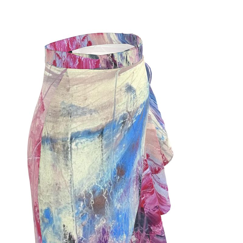 Long Flounce Skirt Abstract Sailing - FABA Collection