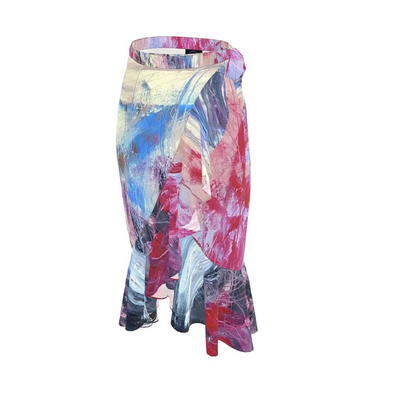 Long Flounce Skirt Abstract Sailing - FABA Collection