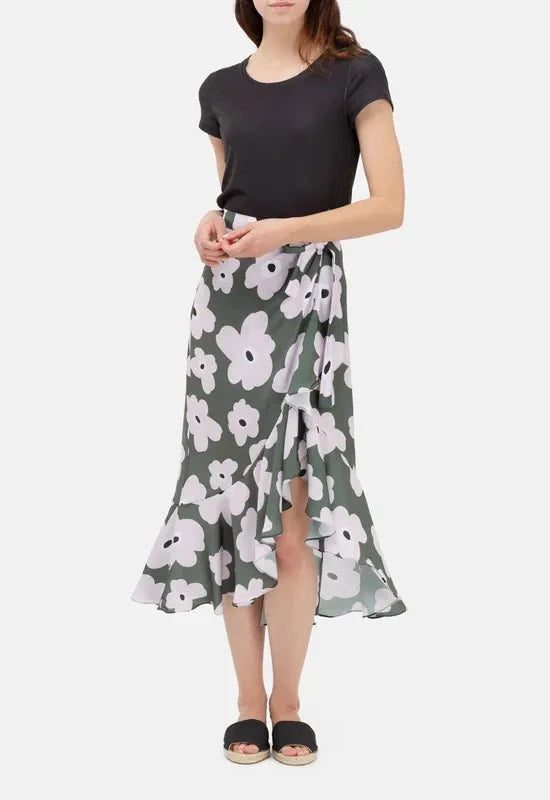 Long Flounce Skirt Abstract Sailing - FABA Collection