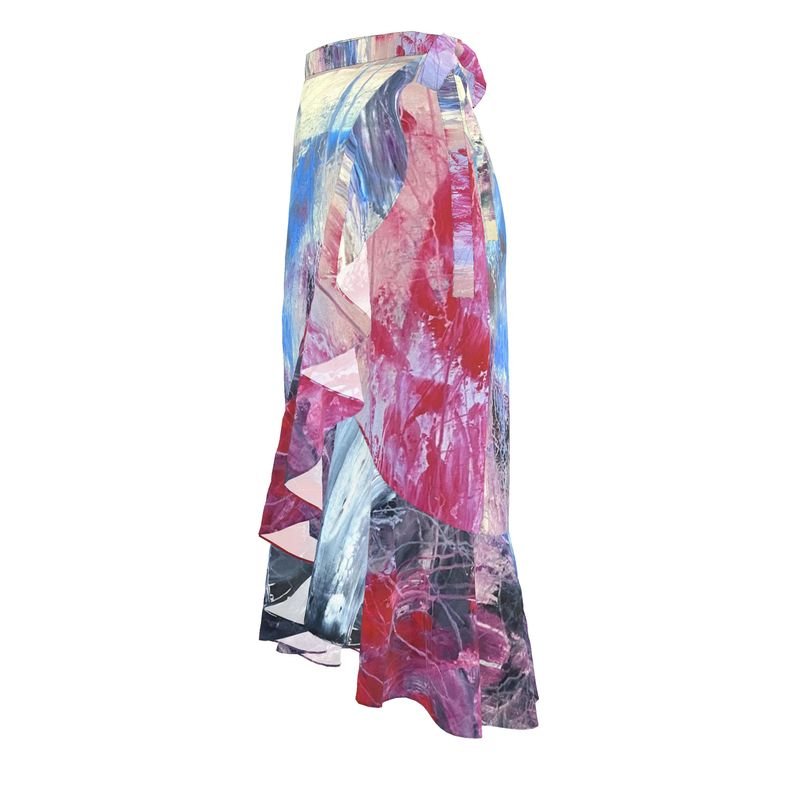 Long Flounce Skirt Abstract Sailing - FABA Collection