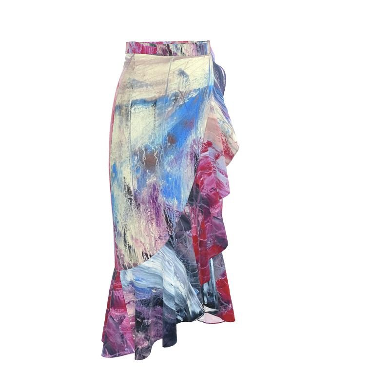 Long Flounce Skirt Abstract Sailing - FABA Collection